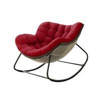 Rocking Chair Cushion, Replacement Pad for Patio & Garden Rocking Chairs, Soft Integrated Seat & Backrest, 47.24×39.37×3.9Indoor Outdoor Use for Recliner & Hammock (Burgundy)