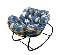 Rocking Chair Cushion, Replacement Pad for Patio & Garden Rocking Chairs, Soft Integrated Seat & Backrest, 47.24×39.37×3.9Indoor Outdoor Use for Recliner & Hammock (Print 3)
