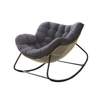 Rocking Chair Cushion, Replacement Pad for Patio & Garden Rocking Chairs, Soft Integrated Seat & Backrest, 47.24×39.37×3.9Indoor Outdoor Use for Recliner & Hammock (Dark Grey)