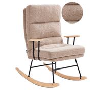 Rocking Chair ESKELIN Reclining Boucle Beige