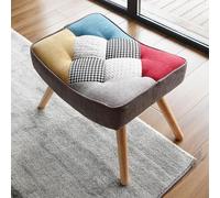 Rocking Chair for Nursery,Patchwork Rocking Chair with with Footstool,High Back Lounge with Solid Wood Base Single Recliner Lounge for Living Room Bedroom Office(Only foot pedals)(Color:G)