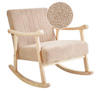 Beliani Rocking Chair LEKNES Boucle Beige
