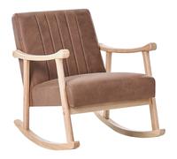 Rocking Chair LEKNES Faux Leather Brown