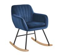 Rocking Chair LIARUM Velvet Navy Blue