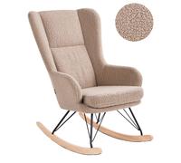 Beliani Rocking Chair LUOMA Boucle Beige