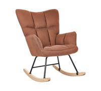 Rocking Chair OULU Fabric Brown