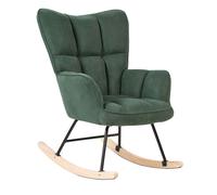 Rocking Chair OULU Fabric Emerald Green