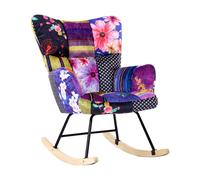 Rocking Chair OULU Velvet Multicolour