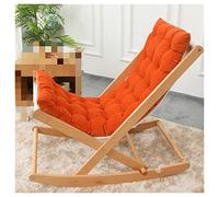 Rocking Chair Recliner, Zero Gravity Indoor Lounger, Wooden Mid Century Modern Accent Chair, Portable Folding Chaise for Living Room and Yard