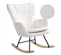 Beliani Rocking Chair SANDVE Boucle White, White