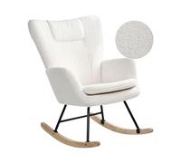 Beliani Rocking Chair Sandve Boucle White