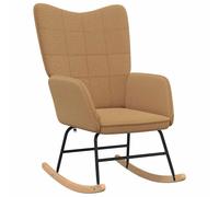 Rocking Chair Sherpa Fabric Indoor Seating Living Room Bedroom Rocker vidaXL