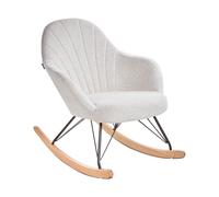 Beliani Rocking Chair Skale Fabric Off-White