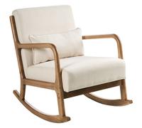 Rocking Chair SKOVDE Fabric Light Beige