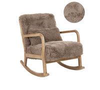 Rocking Chair SKOVDE Faux Fur Taupe
