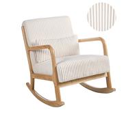 Rocking Chair SORSELE Corduroy White