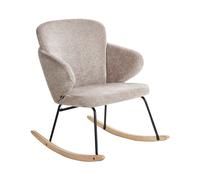 Beliani Rocking Chair Viken Fabric Taupe