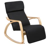 Rocking Chair WESTON Fabric Black