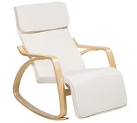 Beliani Rocking Chair WESTON Fabric Light Beige