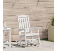 Rocking Chair White Plastic 70 x 92 x 108 cm Outdoor Garden Patio Seat for Patio