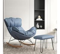 Rocking Chair with Footrest - Modern Comfy Recliner for Leisure and Relaxation - Ideal for Home, Balcony, or Lounge Areas
