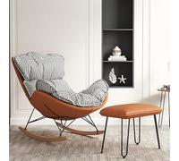 Rocking Chair with Footrest - Modern Comfy Recliner for Leisure and Relaxation - Ideal for Home, Balcony, or Lounge Areas