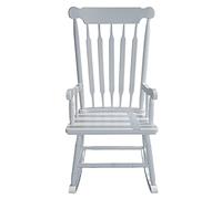 Rocking Chair, Wooden Porch Rocking Chair Foldable,Nursing Chair White Rocker Relax Chair For Garden Backyard Camping, Heavy Duty Lounge Chairs For Adults