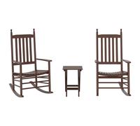 Rocking Chairs with Curved Seats Garden Armchair 2 pcs Solid Wood Fir vidaXL