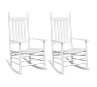 Rocking Chairs with Curved Seats Garden Armchair 2 pcs Solid Wood Fir vidaXL
