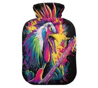 Rocking Chick Water Bottle for hot Water with Soft Cover, 2L Water Bags for Arthritis,Arthritis,Bolsa Caliente para Dolores musculares