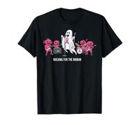 Rocking for The Ribbon Ghost Pumpkin Breast Cancer Awareness T-Shirt