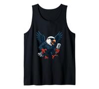 Rocking Freedom Eagle with Microphone Tank Top