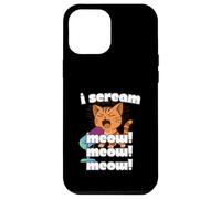 Rocking Funny Cat I Scream Meow Meow Meow Case for iPhone 12 Pro Max