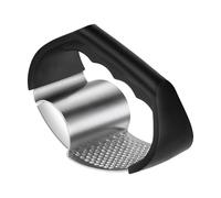 Rocking Garlic Press - The stainless steel construction of the garlic press ensures a smooth, crack-free design, allowing for quick rinsing and removal of remaining particles