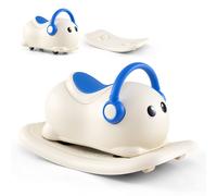 Rocking Horse 3 in 1 Ride on Toy w/Detachable Balance Board COSTWAY Blue One Size