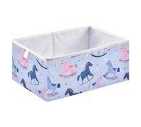 Rocking Horse Cube Storage Boxes 40x27x17 cm Square Bins Collapsible Cube Box Organiser for Organising Clothes