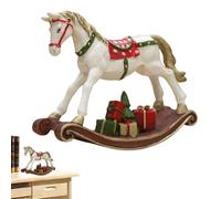Rocking Horse Figurine - Christmas Horse Ornaments, Horse Figurines | Christmas Decorations Resin Carriage, Home Living Room, Bookcase Room Decoration Christmas 5.5x1.18x3.93inches