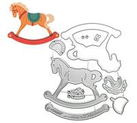 Rocking Horse Metal Cutting Die for Scrapbooking, Die Cuts for Card Making, Metal Stencils Scrapbooking DIY Tool, Cut Stencils for DIY Scrapbook Photo Album Decor