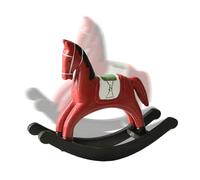 Rocking Horse Ornament, Classic Traditional Statue, 8.66 x 6.89 x 2.36 Inches Large with Vintage Details, Sturdy Resin Figure, Elegant Sculpture with Artistic Style, Timeless Decoration for