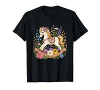 Rocking Horse Wildflower Carousel Nursery T-Shirt