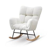 Rocking HorsePlush Stuffed Ride-on Elephant Rocker Wooden Rocking Horse for Boys and Girls (WH)