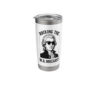 Rocking Mozart Portrait Opera Vienna Classical Music Composer Stainless Steel Insulated Tumbler