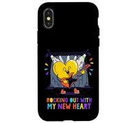 Rocking Out With My New Heart Design - Cute Guitar Heart Case for iPhone X/XS