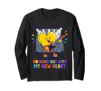 Rocking Out with My New Heart Design - Cute Guitar Heart Long Sleeve T-Shirt