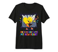 Rocking Out with My New Heart Design - Cute Guitar Heart Premium T-Shirt