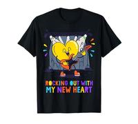Rocking Out with My New Heart Design - Cute Guitar Heart T-Shirt