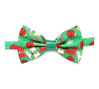 Rocking Party Christmas Bow Ties Xmas Novelty Office Party Secret Santa Family Fun (Choose) (Mistletoe Bauble - Green)