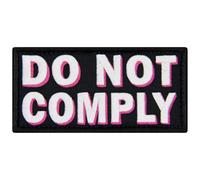 Rocking Planet Do Not Comply Patch Embroidered Badge Biker Applique Fastener Hook & Loop Emblem
