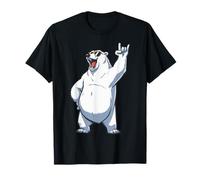 Rocking Polar Bear Sunglasses Rock And Roll Music Bear Lover T-Shirt