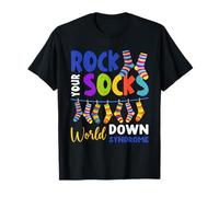 Rocking Socks World Down Syndrome Awareness Colourful Socks T-Shirt